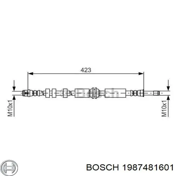 1 987 481 601 Bosch przewód hamulcowy tylny