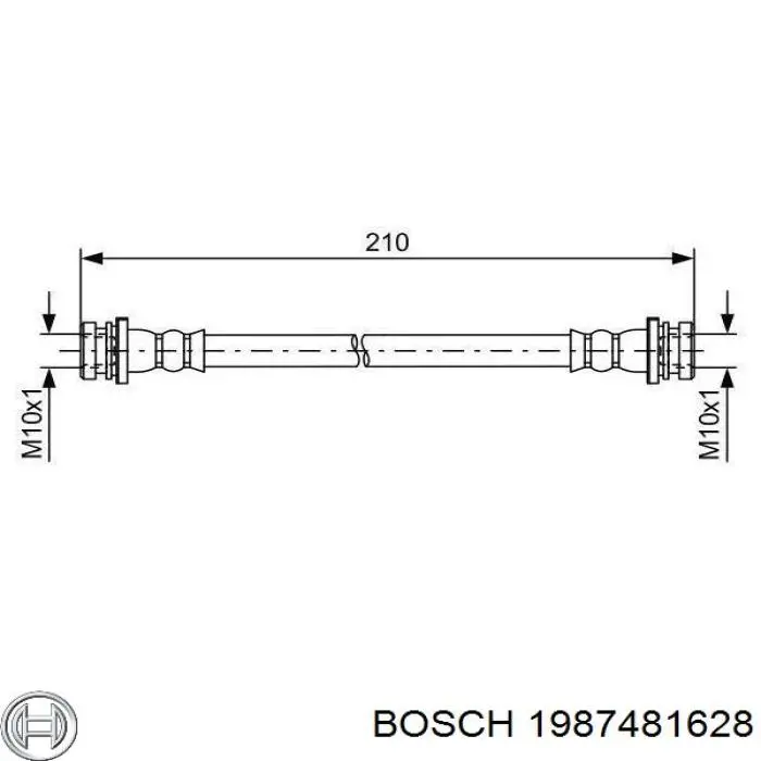 1 987 481 628 Bosch przewód hamulcowy tylny