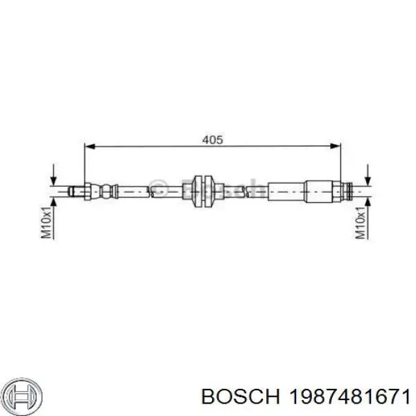 1987481671 Bosch przewód hamulcowy przedni