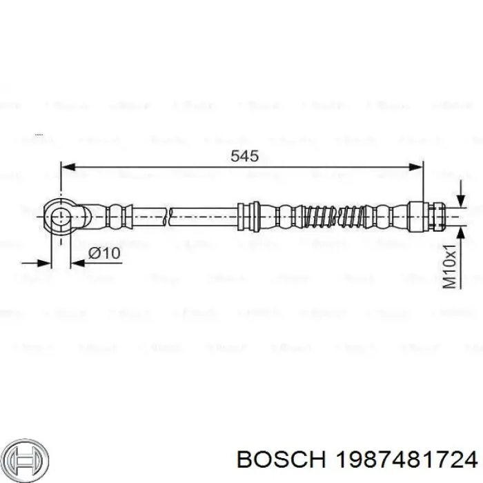 Przewód hamulcowy przedni Bosch 1987481724 cena, od 17,89 USD