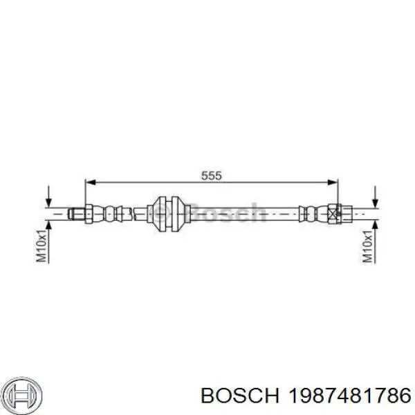 1 987 481 786 Bosch przewód hamulcowy przedni