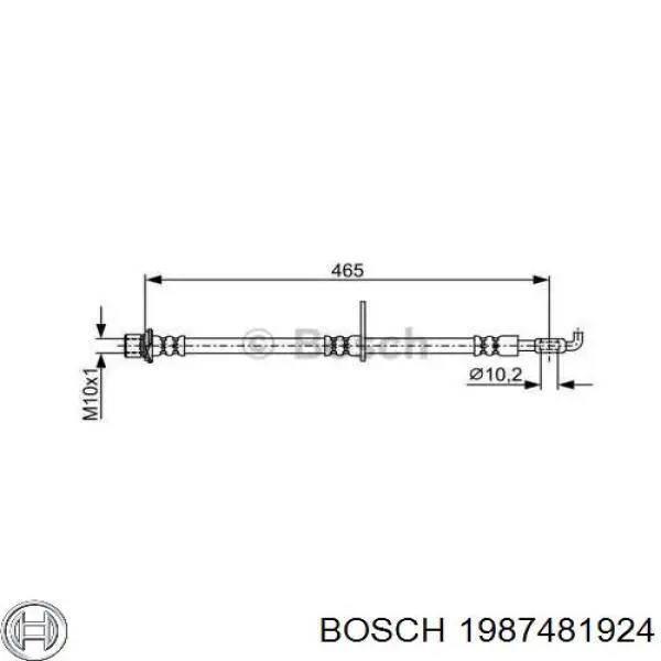 1987481924 Bosch przewód hamulcowy tylny lewy