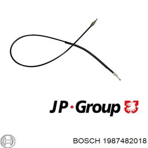 Do koszyka 1987482018 Bosch Linka hamulca ręcznego tylna prawa/lewa