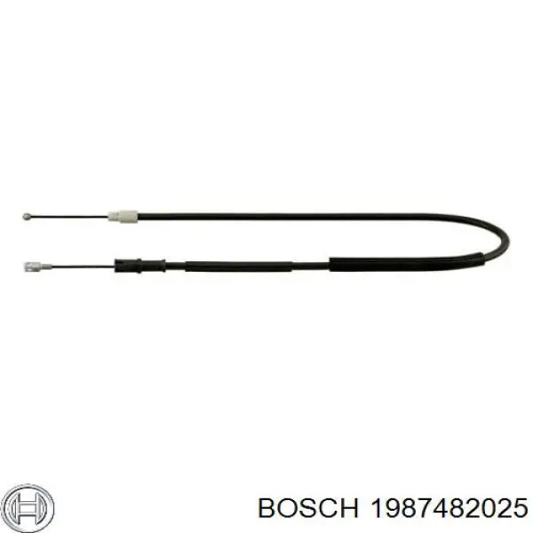 Do koszyka 1987482025 Bosch Linka hamulca ręcznego tylna prawa