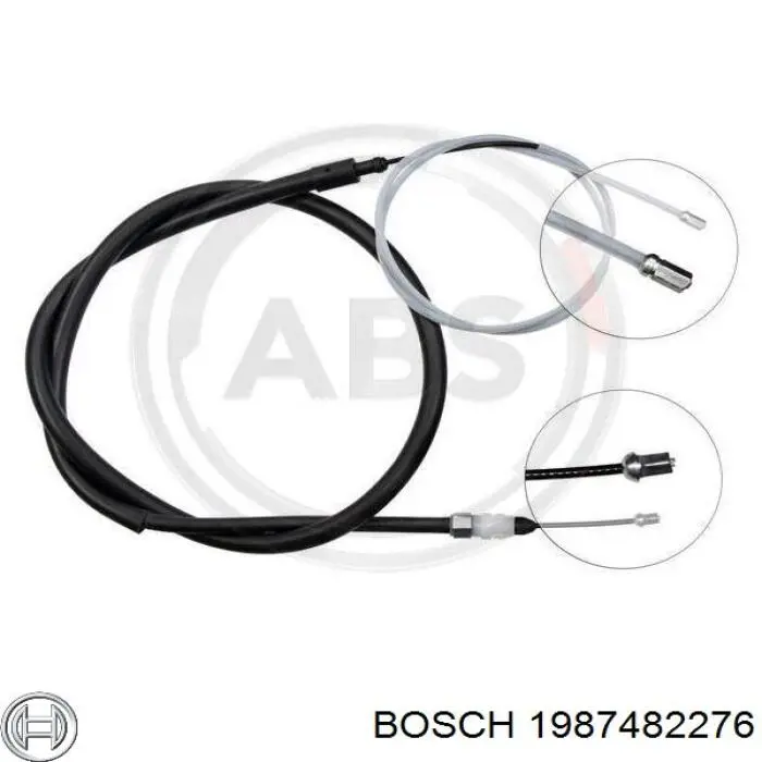 Do koszyka 1987482276 Bosch Linka hamulca ręcznego tylna prawa/lewa