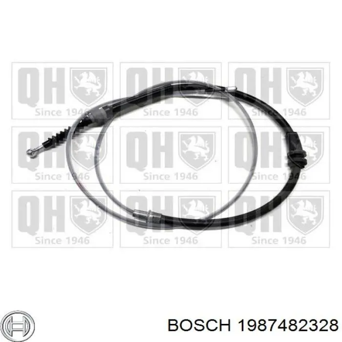 Do koszyka 1987482328 Bosch Linka hamulca ręcznego tylna prawa/lewa