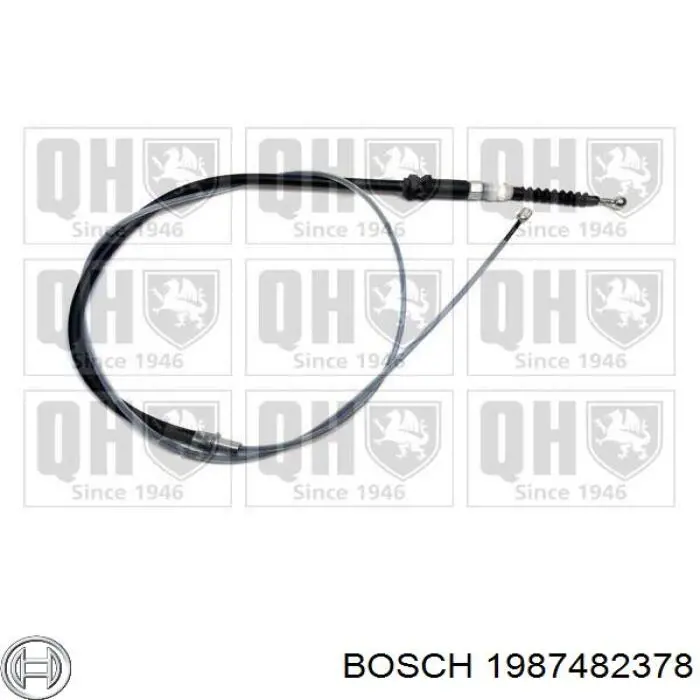 Do koszyka 1987482378 Bosch Linka hamulca ręcznego tylna prawa/lewa