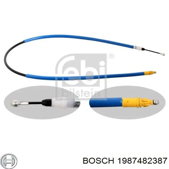 Linka hamulca ręcznego tylna lewa Bosch 1987482387 cena, od 14,98 USD