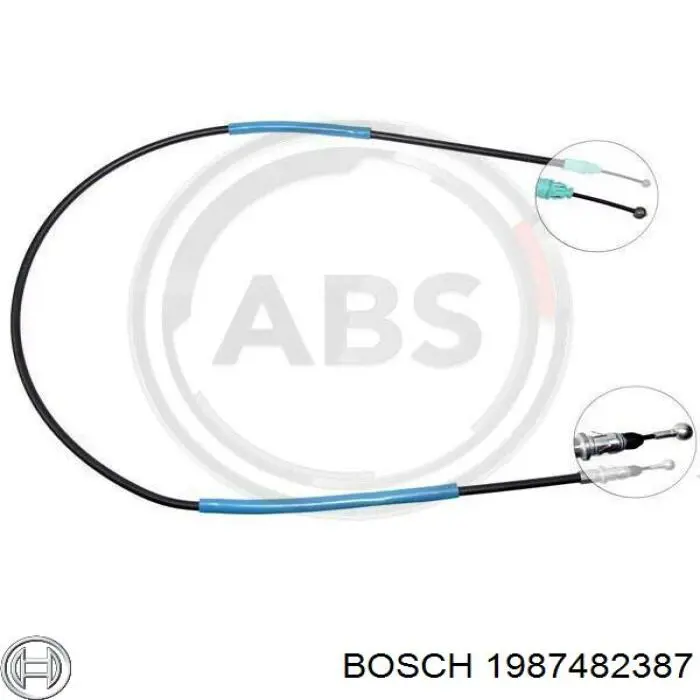 Do koszyka 1987482387 Bosch Linka hamulca ręcznego tylna lewa