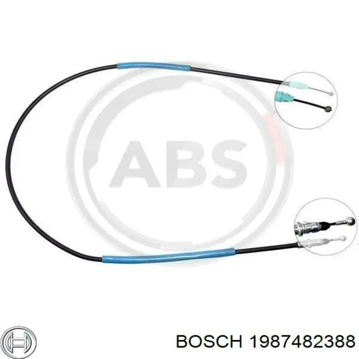 Linka hamulca ręcznego tylna prawa Bosch 1987482388 cena, od 14,77 USD
