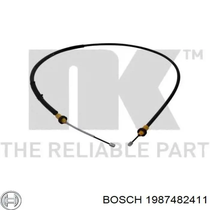 1987482411 Bosch Linka hamulca ręcznego tylna prawa/lewa