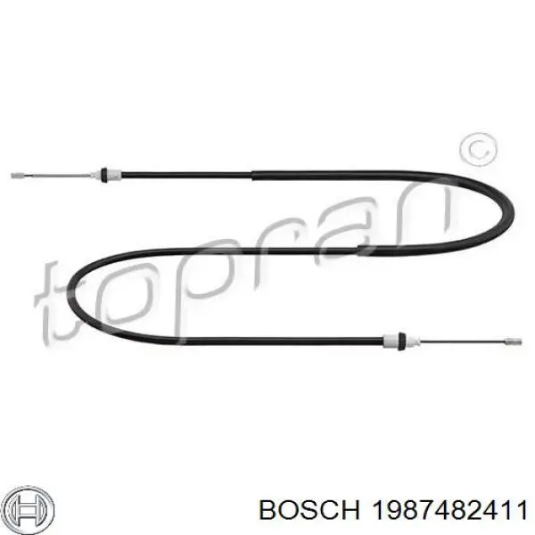 Linka hamulca ręcznego tylna prawa/lewa 1987482411 Bosch