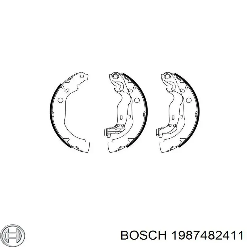 1987482411 Bosch Linka hamulca ręcznego tylna prawa/lewa