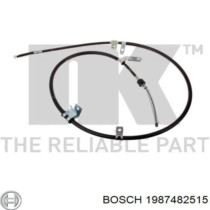 1987482515 Bosch Linka hamulca ręcznego tylna lewa