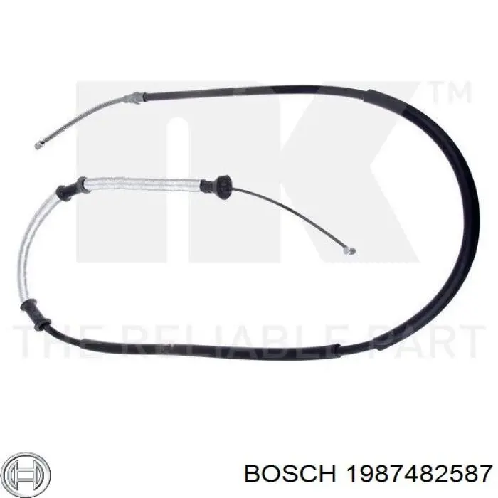 1987482587 Bosch Linka hamulca ręcznego tylna prawa