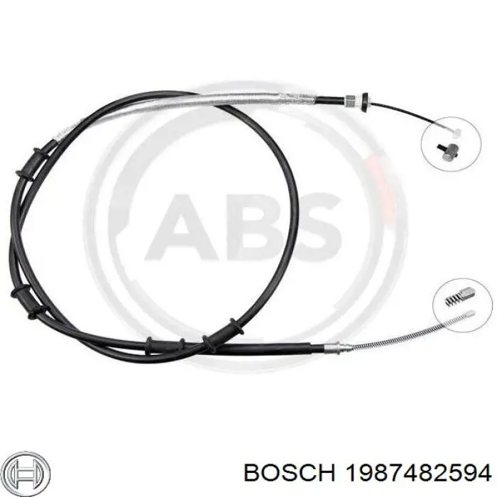 1987482594 Bosch Linka hamulca ręcznego tylna prawa/lewa