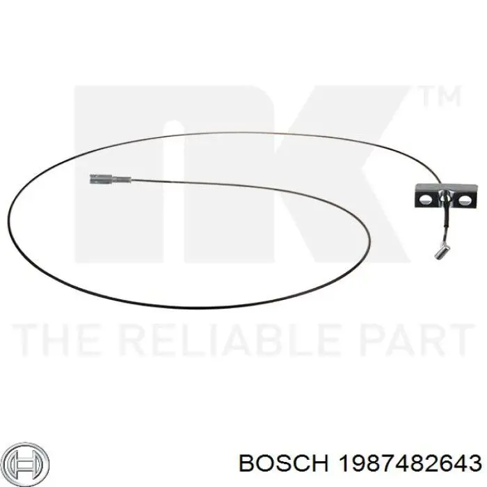 1987482643 Bosch Linka hamulca ręcznego środkowa