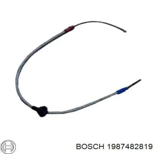 1987482819 Bosch Linka hamulca ręcznego tylna prawa