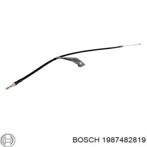 Do koszyka 1987482819 Bosch Linka hamulca ręcznego tylna prawa