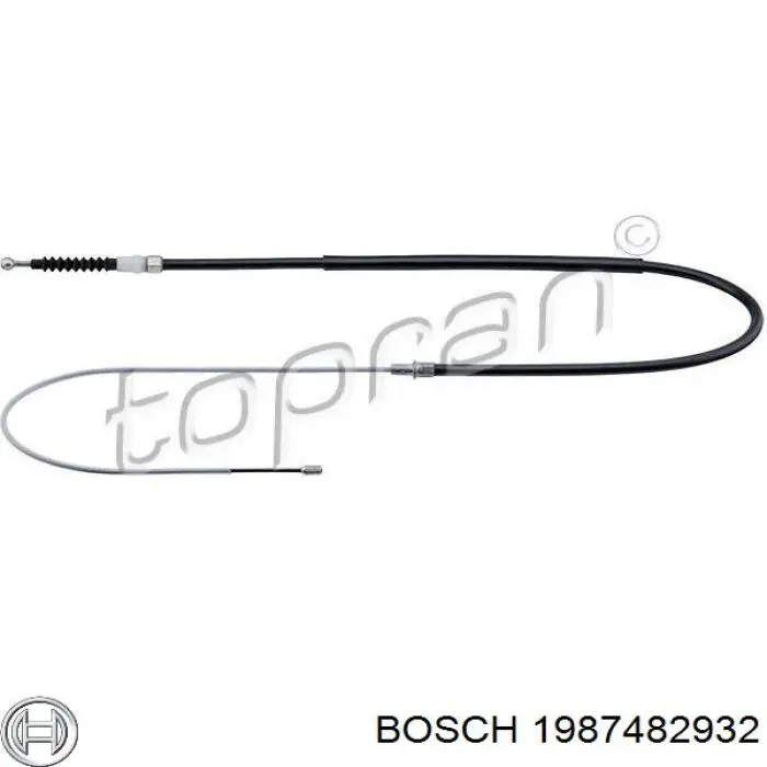 Linka hamulca ręcznego tylna prawa/lewa VAG 5C0609721AB cena, od 22,19 USD