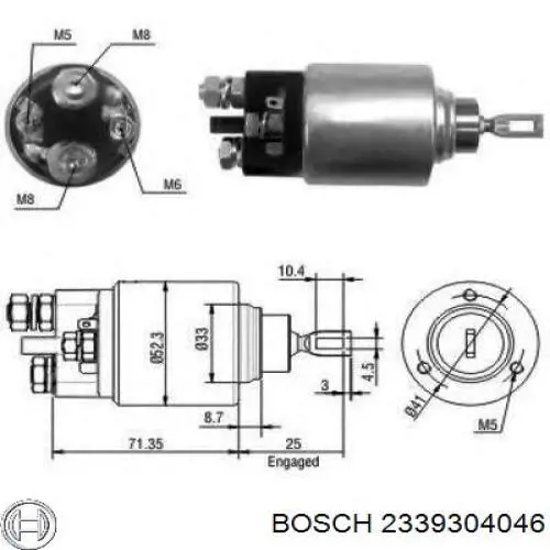 2339304046 Bosch elektromagnes rozrusznika