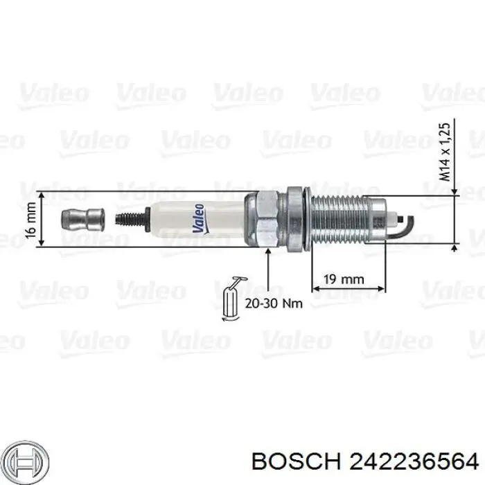 Świeca zapłonowa 242236564 Bosch