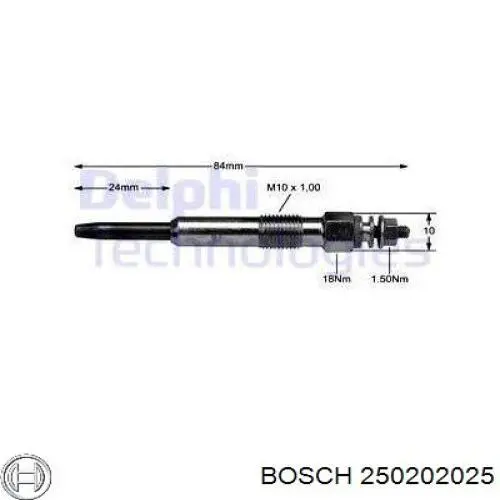 Świeca żarowa 250202025 Bosch