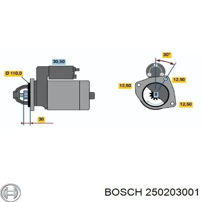 250203001 Bosch Świeca żarowa