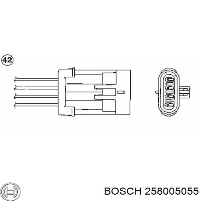 258005055 Bosch Sonda lambda, czujnik tlenu