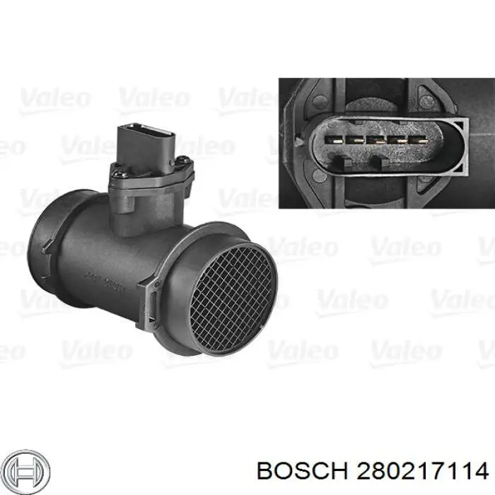 280217114 Bosch Czujnik przepływu powietrza, przepływomierz powietrza M.A.F.