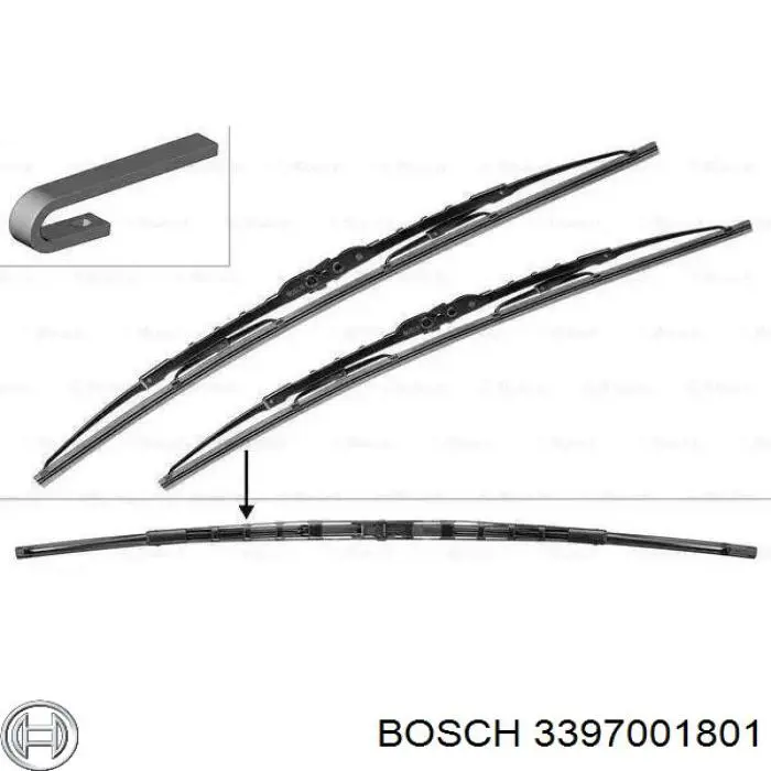 Do koszyka 308 Bosch Pióro wycieraczki szyby przedniej, zestaw (2 szt.)
