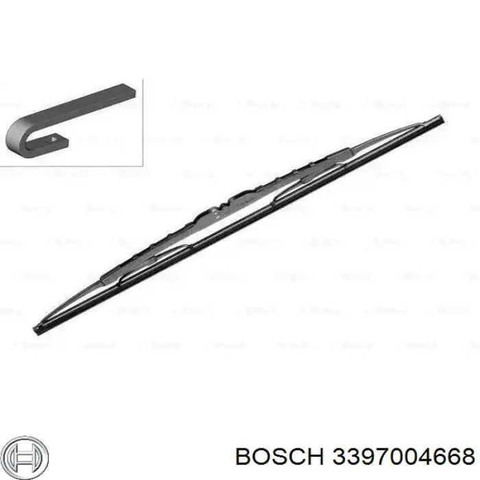 Pióro wycieraczki szyby przedniej pasażera Bosch 3397004668 cena, od 7,35 USD