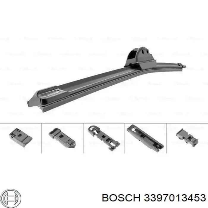 Do koszyka 3397013453 Bosch Pióro wycieraczki szyby przedniej, zestaw (2 szt.)