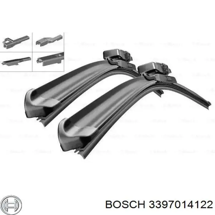 3397014122 Bosch pióro wycieraczki szyby przedniej, zestaw (2 szt.)