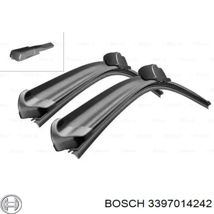 3397014242 Bosch pióro wycieraczki szyby przedniej, zestaw (2 szt.)