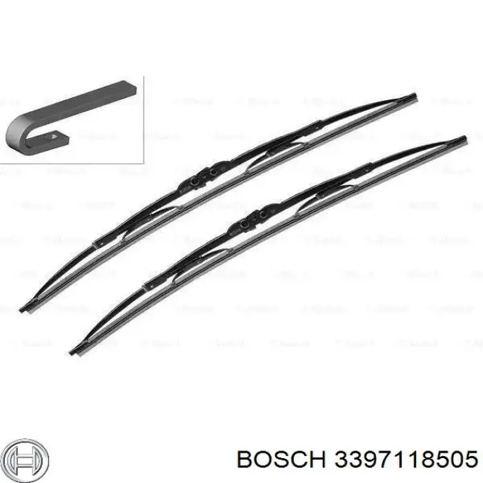 Do koszyka MZ690156 Mitsubishi Pióro wycieraczki szyby przedniej, zestaw (2 szt.)