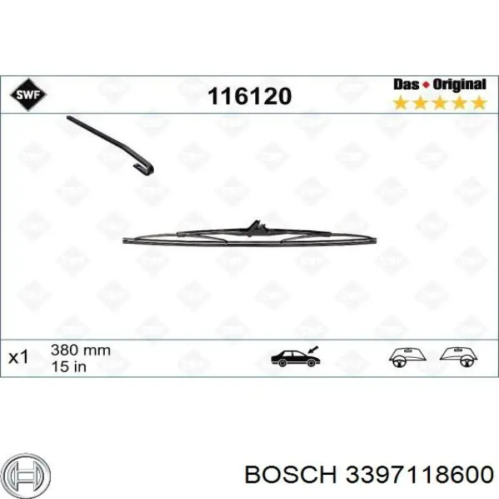 Pióro wycieraczki szyby przedniej, zestaw (2 szt.) Daihatsu Terios I SUV (J100, J102, J122) (1997 - 2005) cena, od 28,21 USD