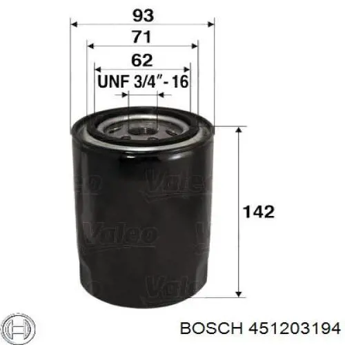 451203194 Bosch filtr oleju