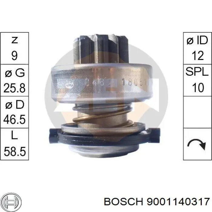 Bendiks rozrusznika 9001140317 Bosch