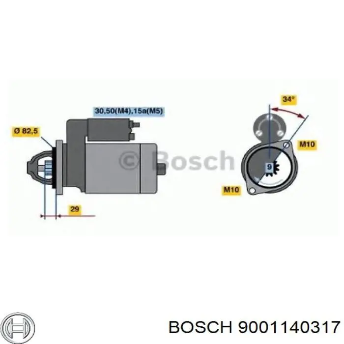 Do koszyka 9001140317 Bosch Bendiks rozrusznika