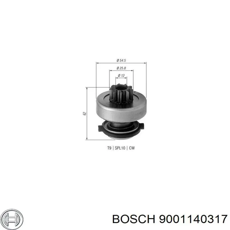 Bendiks rozrusznika Bosch 9001140317 cena, od 18,08 USD