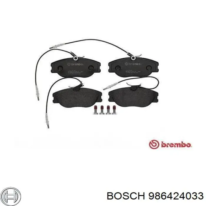 Klocki hamulcowe przednie tarczowe Bosch 986424033 cena, od 28,47 USD