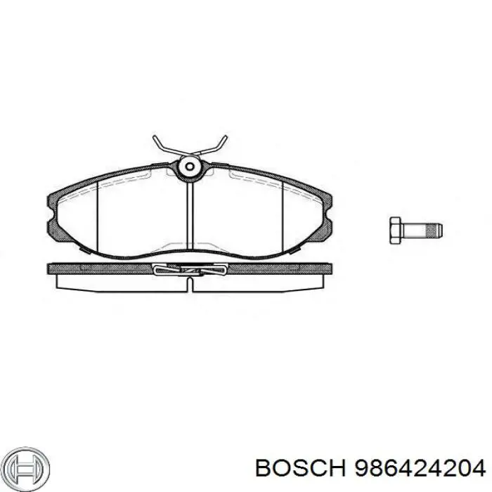Do koszyka 986424204 Bosch Klocki hamulcowe przednie tarczowe
