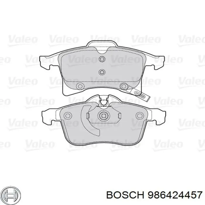 Do koszyka 986424457 Bosch Klocki hamulcowe przednie tarczowe