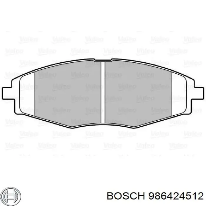 986424512 Bosch klocki hamulcowe przednie tarczowe