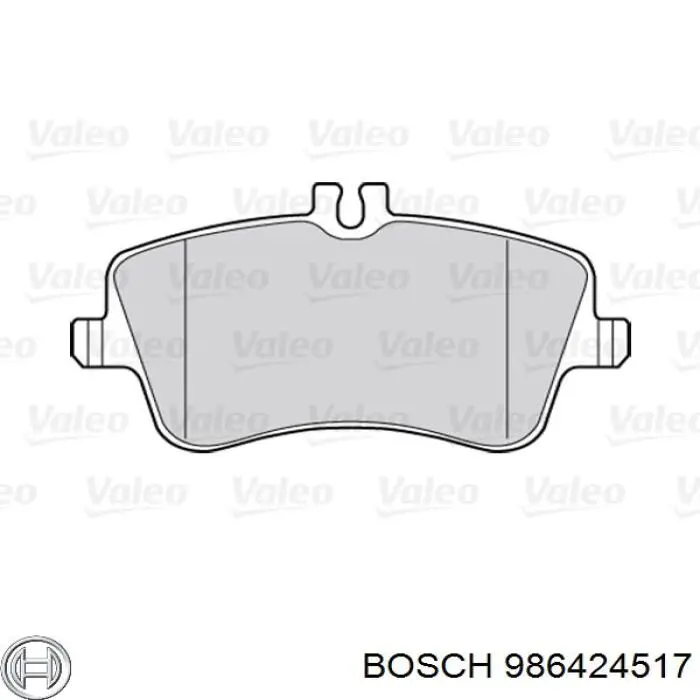 Klocki hamulcowe przednie tarczowe 986424517 Bosch