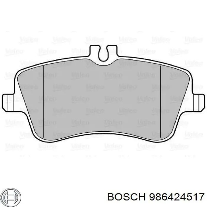 986424517 Bosch Klocki hamulcowe przednie tarczowe