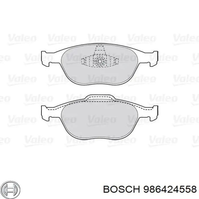 Do koszyka 986424558 Bosch Klocki hamulcowe przednie tarczowe