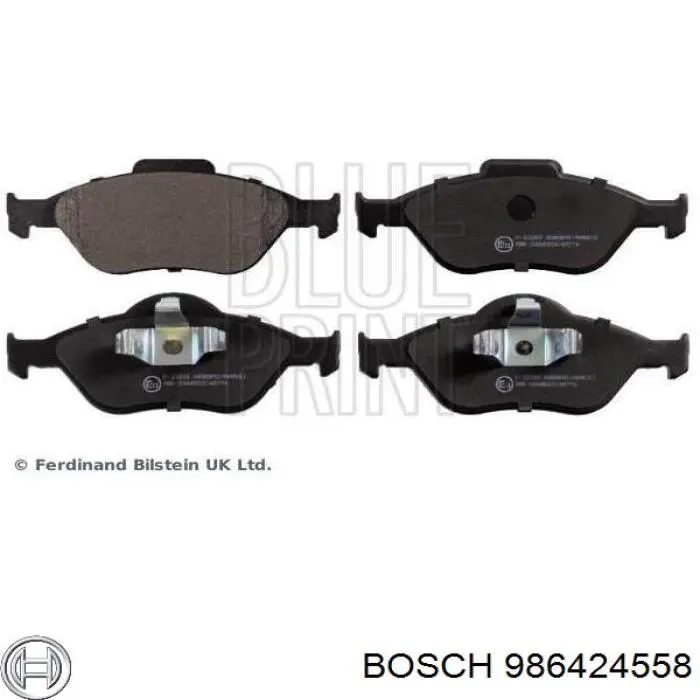 Klocki hamulcowe przednie tarczowe Bosch 986424558 cena, od 25,24 USD