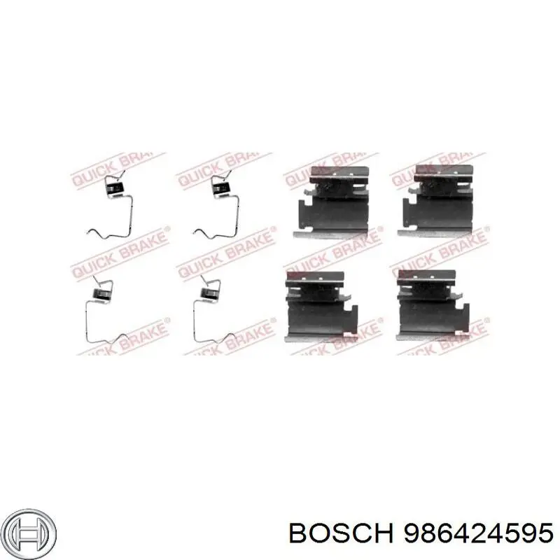 Do koszyka 986424595 Bosch Klocki hamulcowe przednie tarczowe